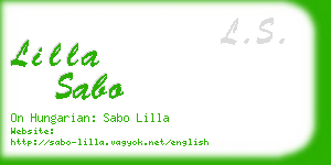 lilla sabo business card